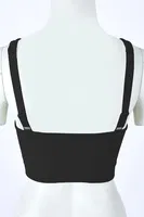 Kadın Dikişsiz Halter Yaka Sporcu Sütyen NBB 1934 Siyah farklı açı