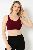 Kadın Dikişsiz Halter Yaka Sporcu Sütyen NBB 1934 Bordo görsel 6