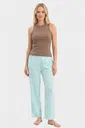 Kadın Dokuma Tek Alt Pantolon Türen 3616/Turkuaz