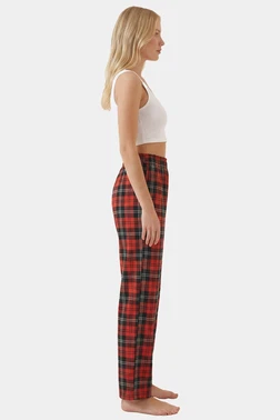 Türen Kadın Dokuma Tek Alt Pantolon Türen 3616/Turuncu 2 - Alternatif Görünüm