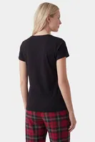 Kadın Ekoseli Pijama Takımı Türen T3618/Kırmızı Kırmızı görsel 4