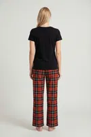 Kadın Ekoseli Pijama Takımı Türen T3618/Turuncu 2 Turuncu 2 farklı açı
