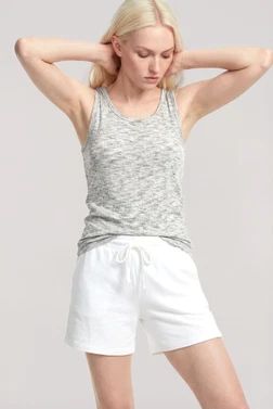 Kadın Ekru Gri Melanj Atletli Şortlu Pijama Takımı Akbeniz Y1750 - Alternatif Görünüm