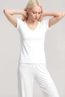 Kadın Ekru V Yaka Kısa Kollu Pijama Takımı Akbeniz Y1100 Ekru görsel 10