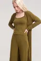 Kadın Gri Melanj Uzun Kimono Sabahlıklı 3'lü Pijama Takımı Akbeniz Y1400