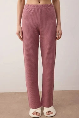 Kadın Gül Kurusu Waffle Dokulu 3’lü Sabahlıklı Pijama Takımı Bella Notte 61113 - Alternatif Görünüm