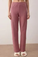 Kadın Gül Kurusu Waffle Dokulu 3’lü Sabahlıklı Pijama Takımı Bella Notte 61113 Gül Kurusu detay görünüm