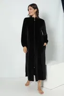 Kadın Kadife Namaz Elbisesi Confeo C840-609 Siyah görsel 7