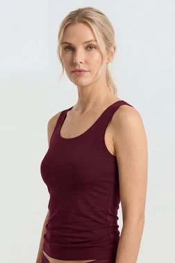 Türen Kadın Kalın Bordo Askılı Likralı Atlet Türen 953/Bordo - Alternatif Görünüm