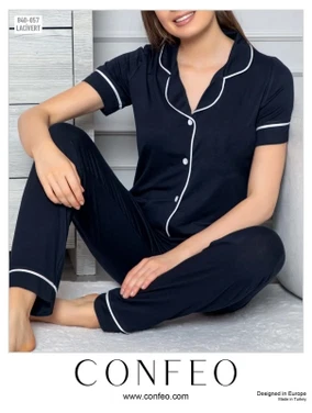 Kadın Kısa Kol Viskon Pijama Takımı Confeo C840-057 - Alternatif Görünüm