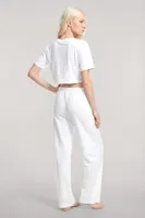 Kadın Kum Kahve Baskılı Crop Tişört Pantolon Takımı Akbeniz Y1620 görsel 10