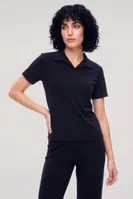 Kadın Lacivert Polo Yaka Pijama Takımı Akbeniz Y2100 Lacivert detay görünüm