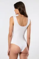 Kadın Lazer Kesim Pamuklu Çıtçıtlı Body Türen 905/Beyaz Beyaz farklı açı