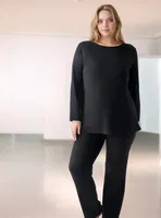 Kadın Modal Bisiklet Yaka Battal Loose Takım Confeo C840-851 detay görünüm