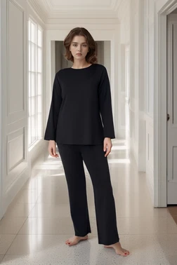 Kadın Modal Bisiklet Yaka Loose Takım Confeo C840-850