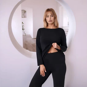 Kadın Modal Bisiklet Yaka Loose Takım Confeo C840-850 - Alternatif Görünüm