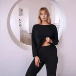 Kadın Modal Bisiklet Yaka Loose Takım Confeo C840-850 detay görünüm