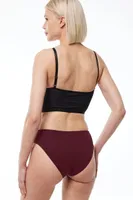 Kadın Modal Dar Kalıp Ara Bel Slip Külot Malabadi 187 Bordo görsel 5