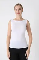 Kadın Modal Kayık Yaka Body Confeo C801-029 Beyaz