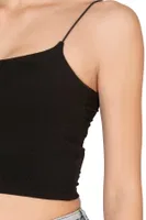Kadın Modal Pamuklu Likralı Esnek Rahat Vücuda Oturan Spagetti Askılı Örme Crop Atlet Özkan 27370 Siyah görsel 12