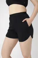 Kadın Modal Spor Şort Confeo C801-503 Siyah farklı açı