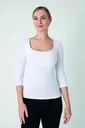 Kadın Modal U Yaka 3/4 Kol T-shirt Confeo C801-035