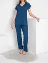 Kadın Önü Düğmeli Dantelli Pijama Takımı Confeo C840-787