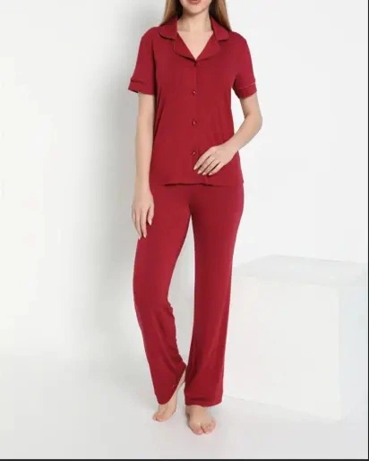 Kadın Önü Düğmeli Kısa Kol Pijama Confeo C840-537