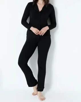 Kadın Önü Düğmeli Uzun Kol Pijama Takım Confeo C840-444