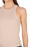Kadın Pamuklu Kaşkorse Fitilli Esnek Rahat Halter Yaka Geniş Biyeli Örme Atlet Özkan 27464 Taş görsel 20