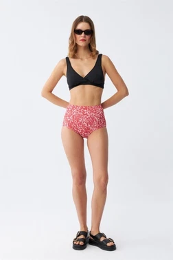 Kadın Pedli Yüksek Bel Bikini Takımı - Siyah Akbeniz 35016 - Alternatif Görünüm