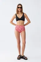 Kadın Pedli Yüksek Bel Bikini Takımı - Siyah Akbeniz 35016 Siyah detay görünüm