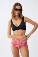 Kadın Pedli Yüksek Bel Bikini Takımı - Siyah Akbeniz 35016 Siyah görsel 5