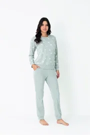 Kadın Penye İnterlok Uzun Kol Pijama Takım Confeo C840-943