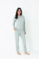 Kadın Penye İnterlok Uzun Kol Pijama Takım Confeo C840-943