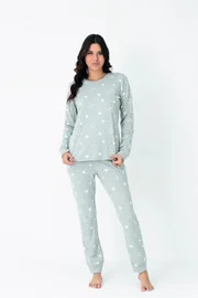 Kadın Penye İnterlok Uzun Kol Pijama Takım Confeo C840-944