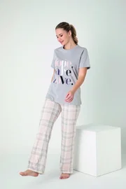 Kadın Penye Süprem Kısa Kol Pijama Takım Confeo C840-926