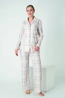 Kadın Penye Süprem Önü Düğmeli Uzun Kol Pijama Takım Confeo C840-924 Görsel