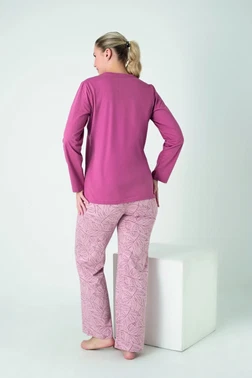 Kadın Penye Süprem Uzun Kol Pijama Takım Confeo C840-916 - Alternatif Görünüm