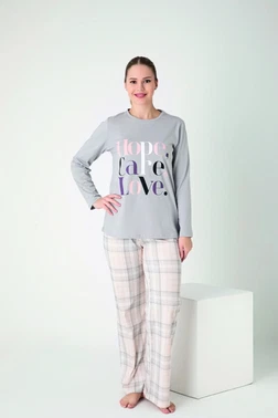 Kadın Penye Süprem Uzun Kol Pijama Takım Confeo C840-923