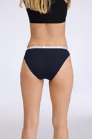 Kadın Renkli Pamuklu 3'lü Paket Slip Külot Kırmızı - Lacivert - Baskılı 3 lü Slip Us. POLO Assn. 66455 Görsel görsel 6