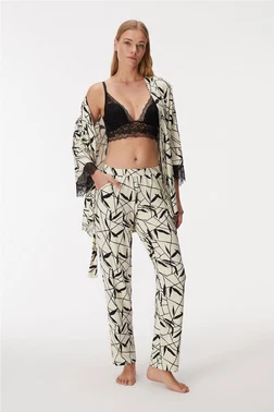 Anıl Kadın Sabahlık, Bralet ve Pantolon Takım Anıl 11496