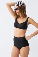 Kadın Siyah Pedli Yüksek Bel Bikini Takımı Akbeniz 35017 Siyah görsel 5