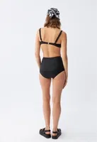 Kadın Siyah Pedli Yüksek Bel Bikini Takımı Akbeniz 35017 Siyah görsel 6