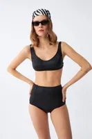 Kadın Siyah Pedli Yüksek Bel Bikini Takımı Akbeniz 35017 Siyah görsel 4