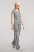 Kadın Siyah V Yaka Kısa Kollu Pijama Takımı Akbeniz Y1100 görsel 10