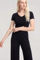 Kadın Siyah V Yaka Kısa Kollu Pijama Takımı Akbeniz Y1100 görsel 5