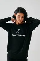 Kadın Siyah Yay Burcu Baskılı Oversize 2 İplik Eşofman Takımı Akbeniz B7777 Siyah Yay görsel 4