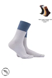 Mısırlı Kadın Soft Peluş Termal 6 Çift Kutulu Soket Çorap Çok Renkli Mısırlı KSKT000030