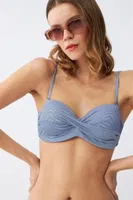 Kadın Straplez Mavi Bikini Takımı Akbeniz 35019 Mavi görsel 4
